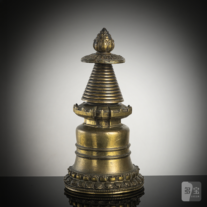 A BRONZE STUPA